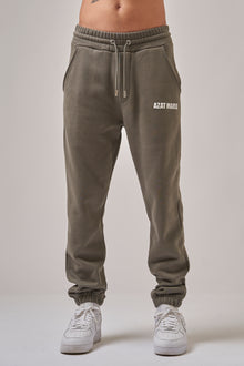 KHAKI/WHITE LOGO JOGGERS