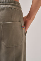 KHAKI/WHITE LOGO JOGGERS