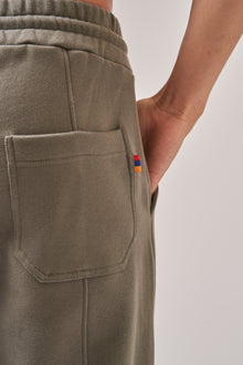 KHAKI/WHITE LOGO JOGGERS