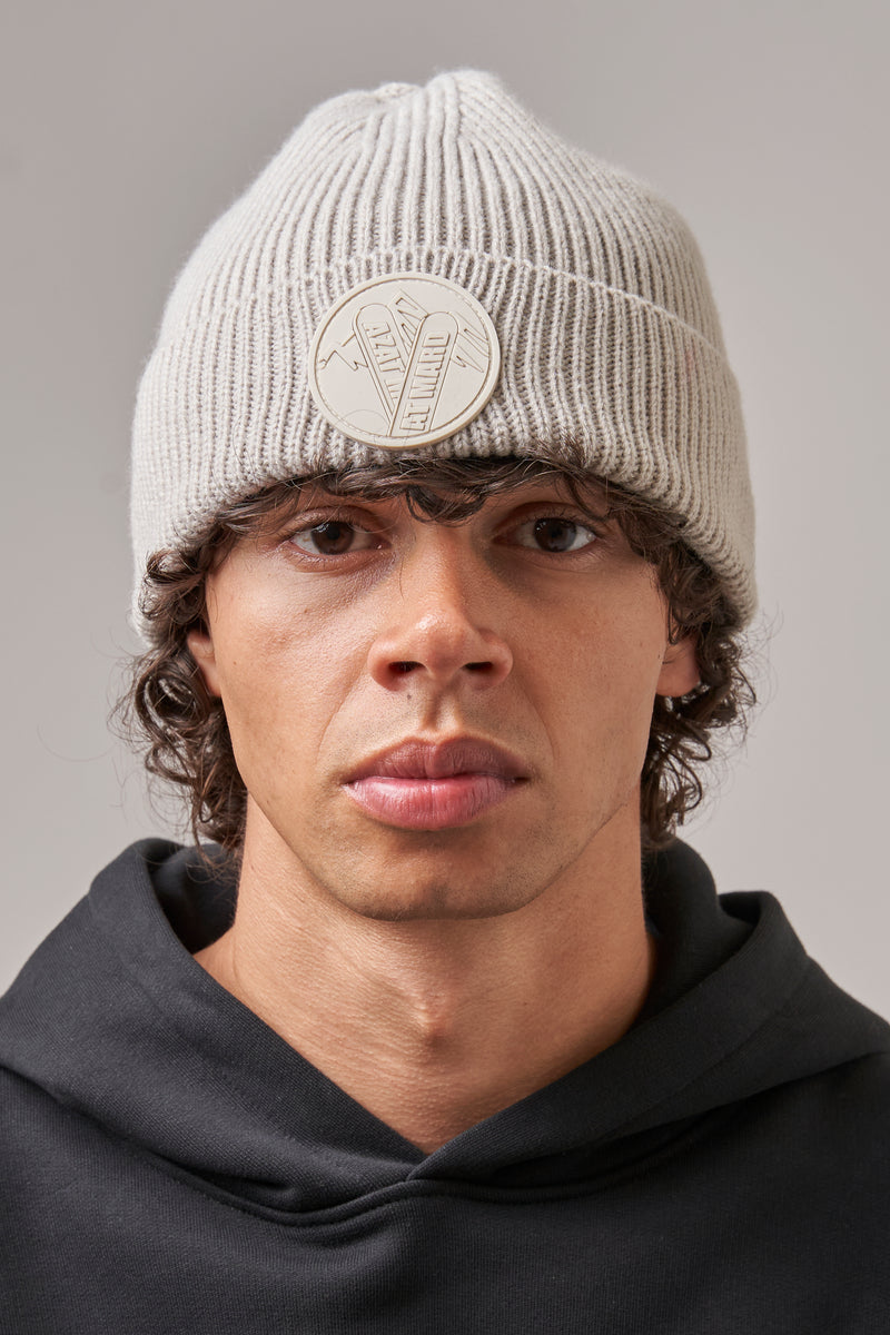 Մուգ Սպիտակ Ski Գործված Գլխարկ