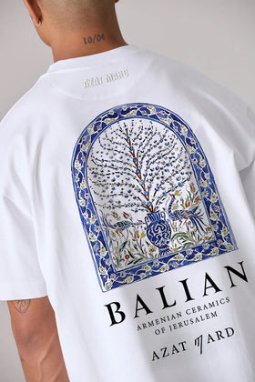 WHITE BALIAN ARMENIAN CERAMICS T-SHIRT