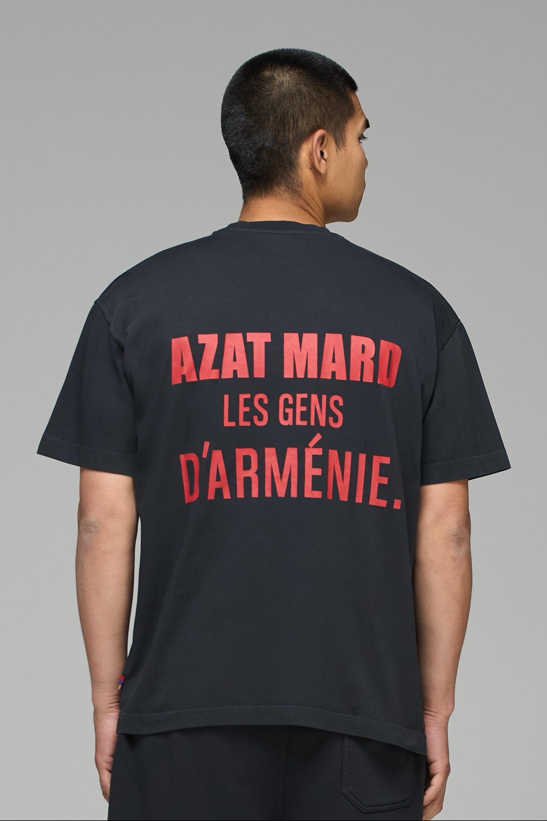 LES GENS WASHED BLACK/RED T-SHIRT