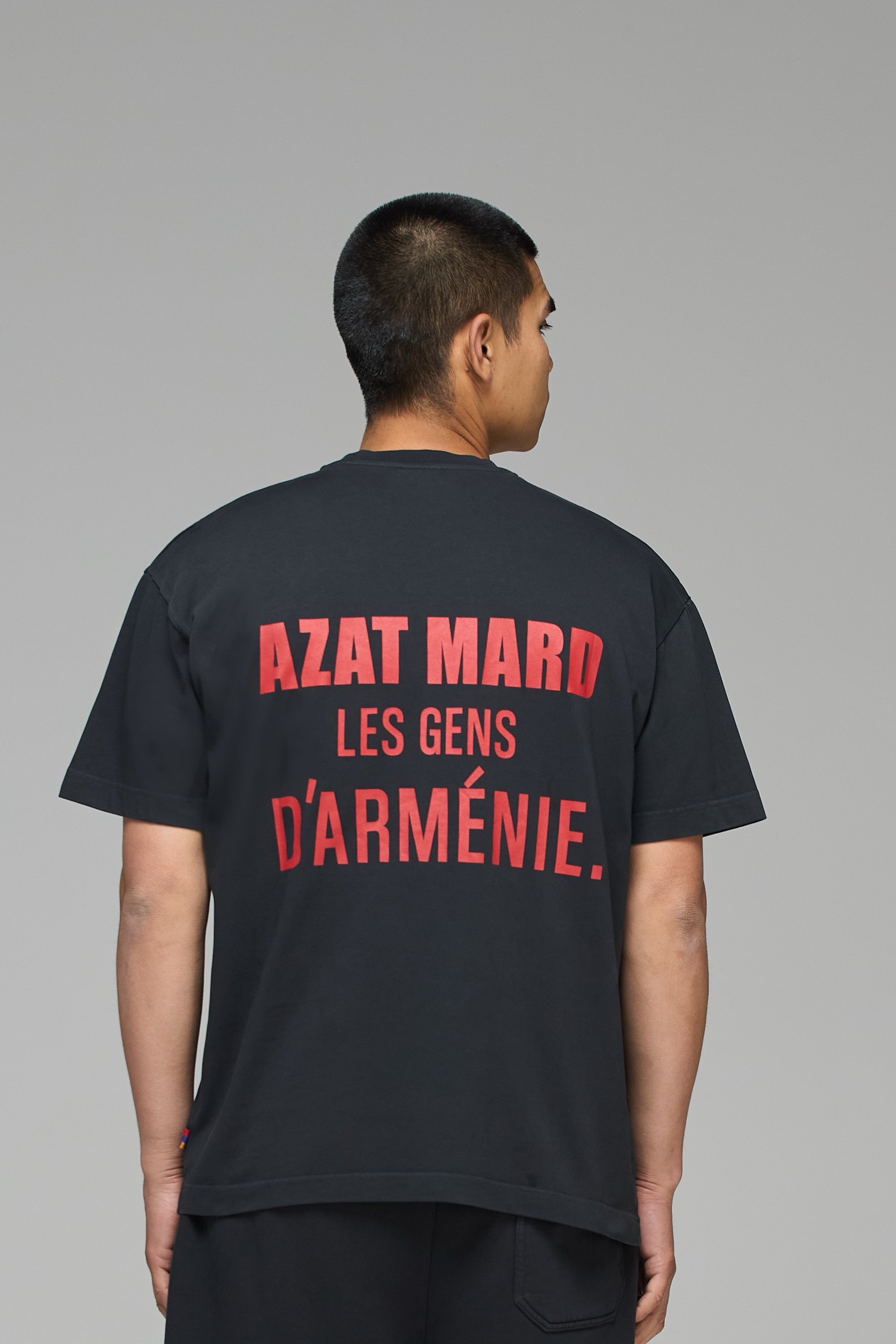 LES GENS WASHED BLACK/RED T-SHIRT