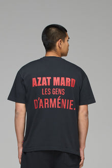 LES GENS WASHED BLACK/RED T-SHIRT