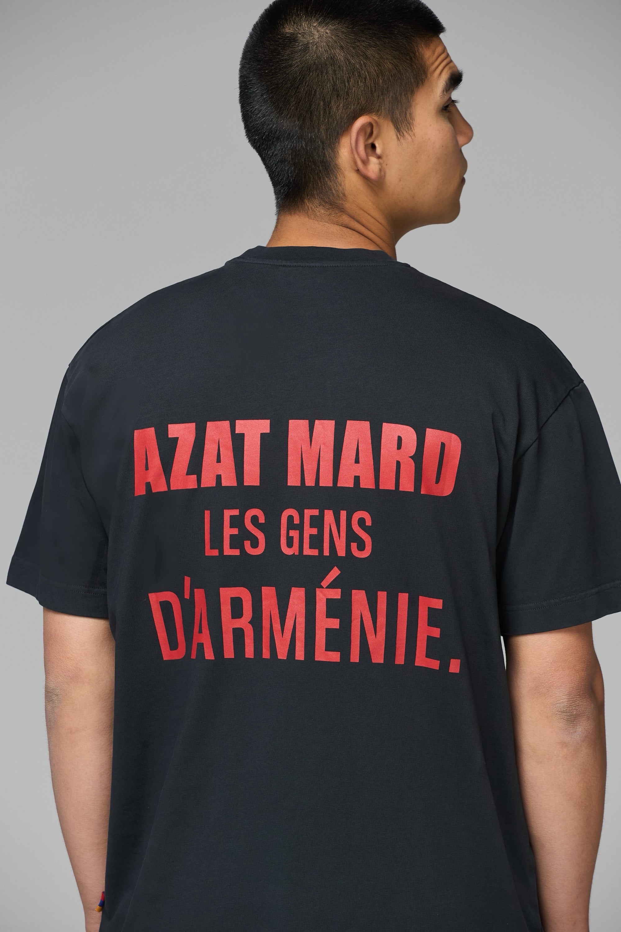 LES GENS WASHED BLACK/RED T-SHIRT