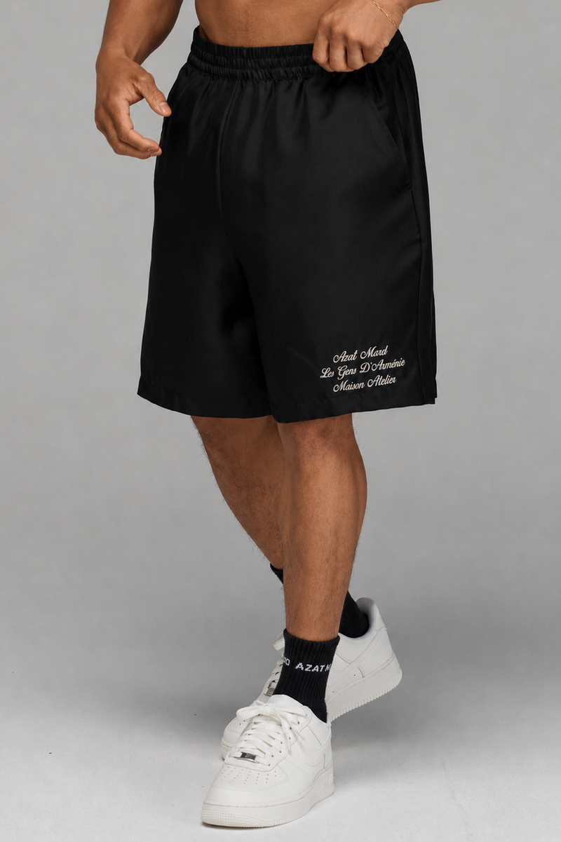 LES GENS MAISON ATELIER SILK SHORTS (100% premium Italian silk)