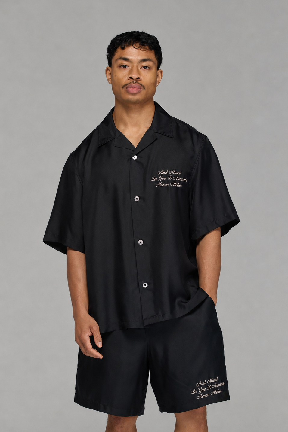 LES GENS MAISON ATELIER SILK SHIRT (100% premium Italian silk)