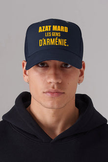 LES GENS NAVY/YELLOW TRUCKER CAP