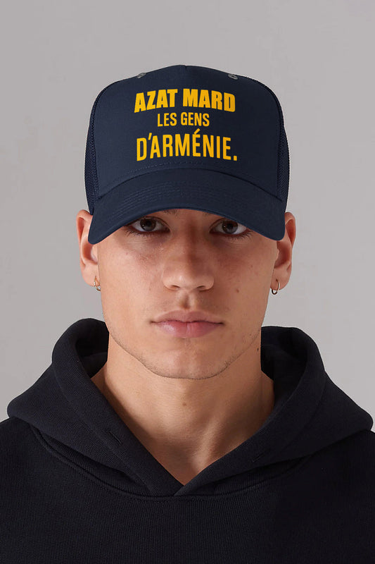 LES GENS NAVY/YELLOW TRUCKER CAP