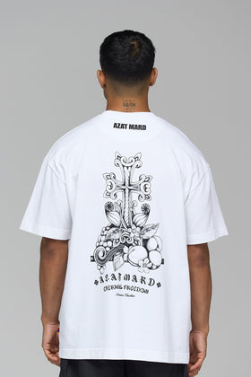ARMENIAN KHACHKAR WHITE T-SHIRT
