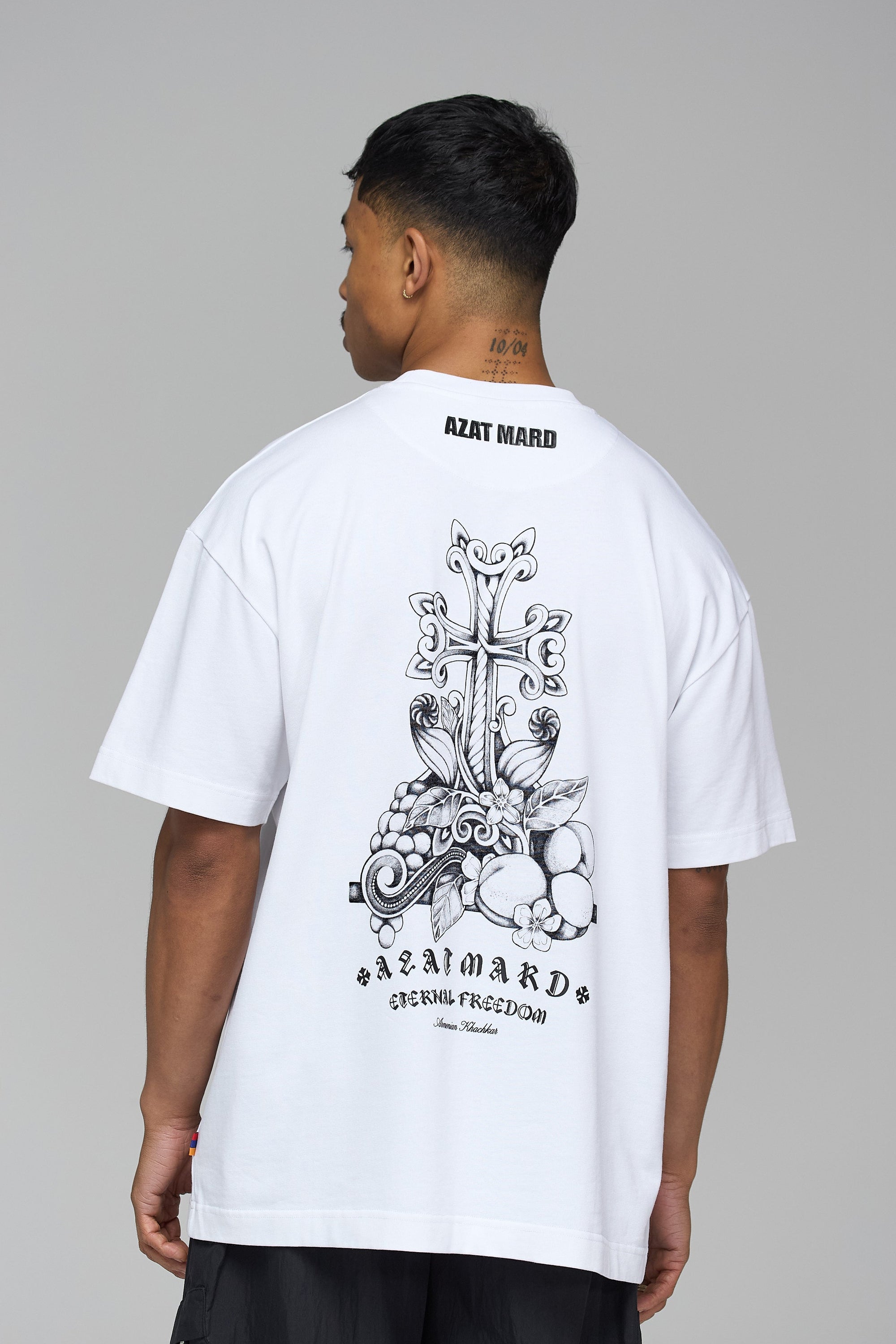 ARMENIAN KHACHKAR WHITE T-SHIRT