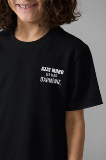 LES GENS BLACK KIDS T-SHIRT