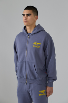 LES GENS WASHED NAVY ZIPPER HOODIE