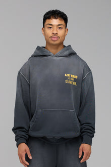 LES GENS WASHED BLACK WITH YELLOW HOODIE