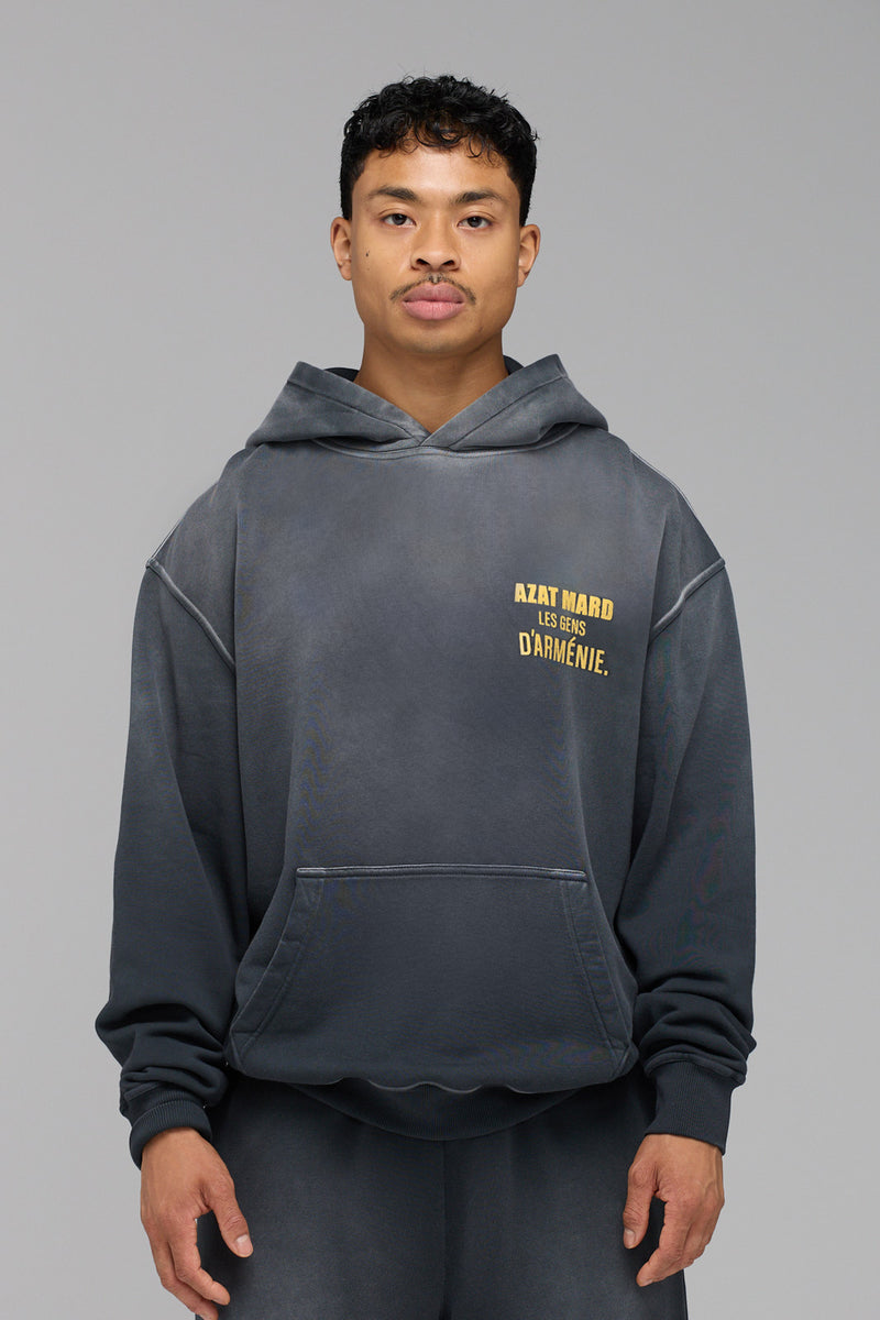 LES GENS WASHED BLACK WITH YELLOW HOODIE