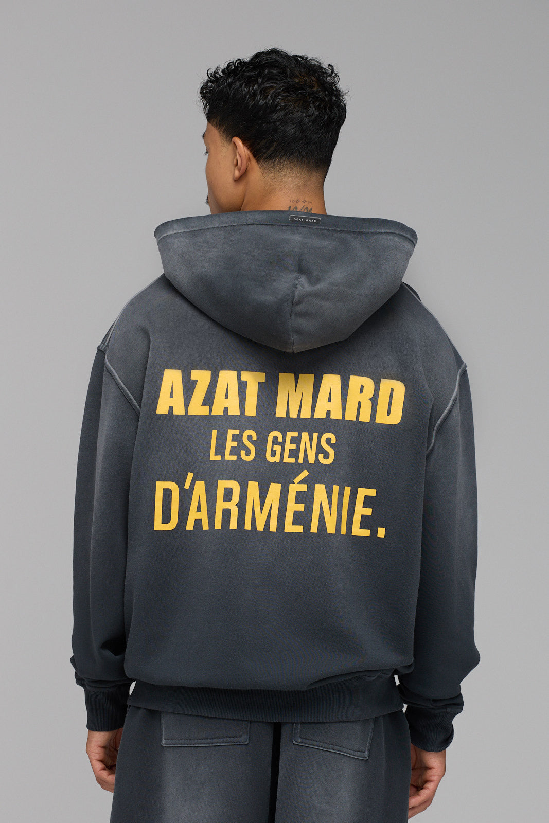 LES GENS WASHED BLACK WITH YELLOW HOODIE