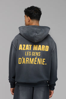 LES GENS WASHED BLACK WITH YELLOW HOODIE