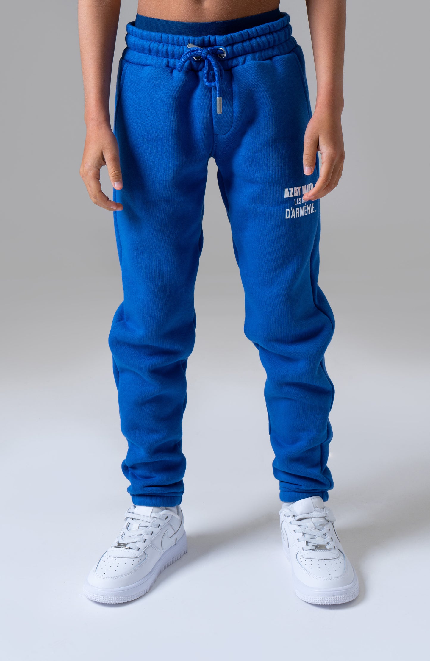 LES GENS COBALT BLUE/WHITE KIDS JOGGERS