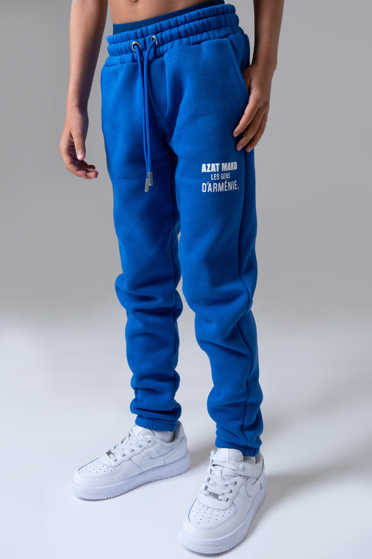 LES GENS COBALT BLUE/WHITE KIDS JOGGERS