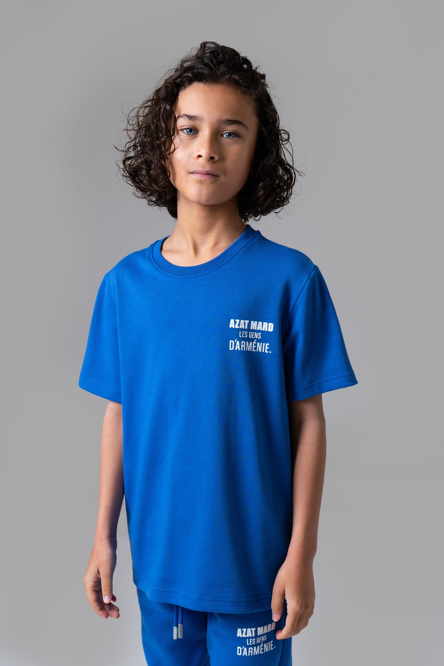 LES GENS COBALT BLUE/WHITE KIDS T-SHIRT