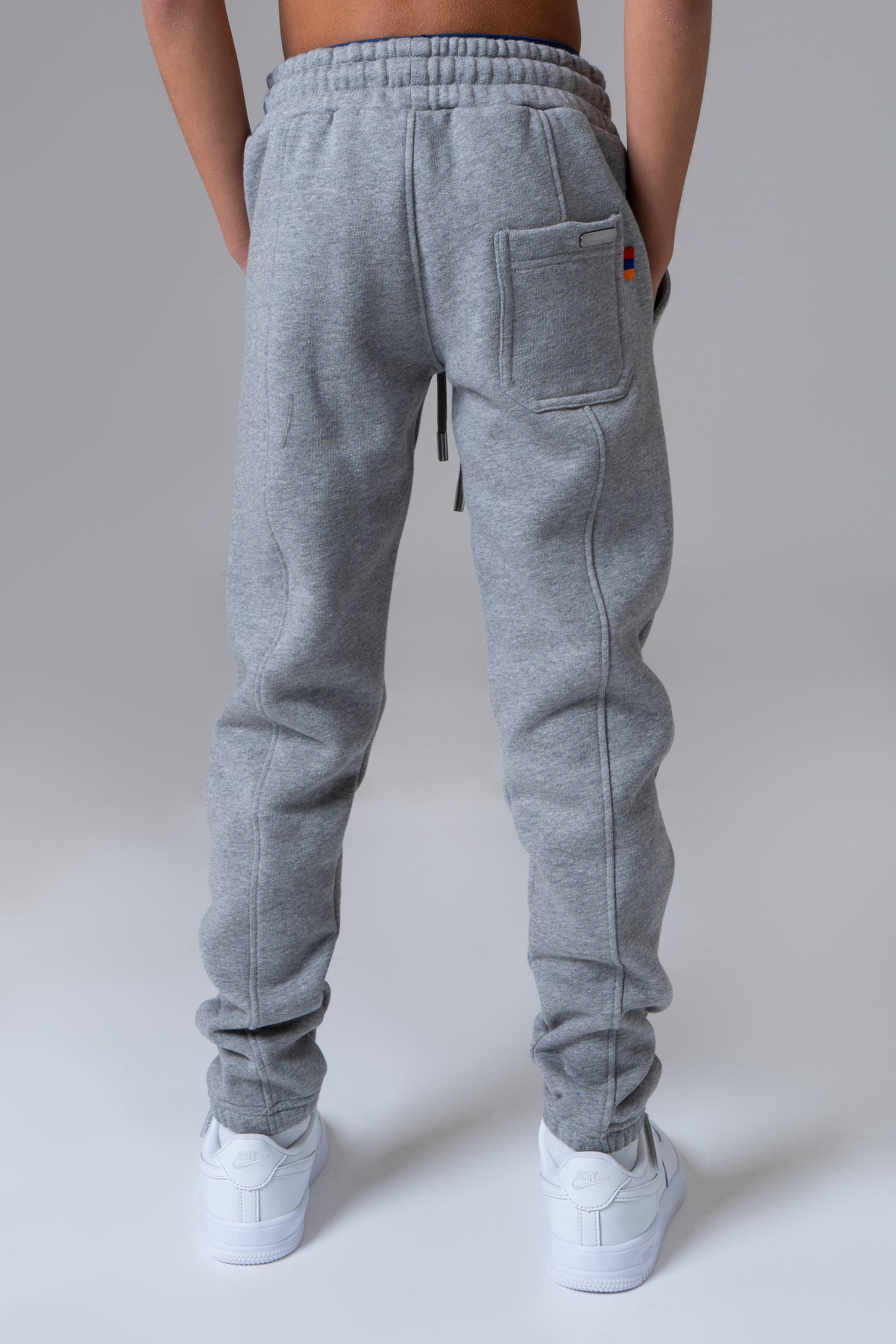 LES GENS HEATHER GREY/BLUE KIDS JOGGERS