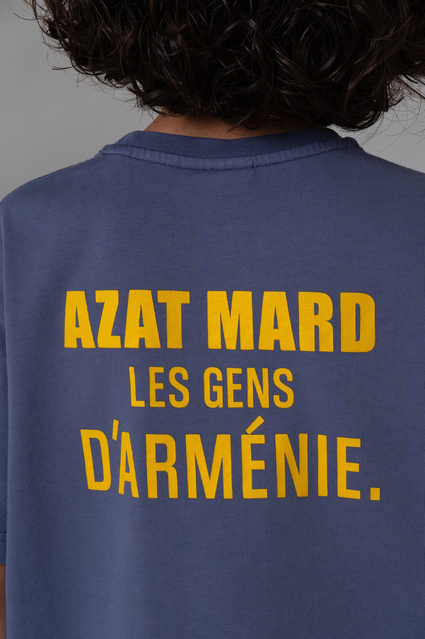 LES GENS WASHED NAVY/YELLOW KIDS T-SHIRT