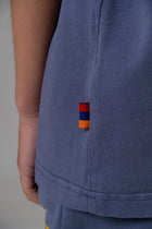 LES GENS WASHED NAVY/YELLOW KIDS T-SHIRT