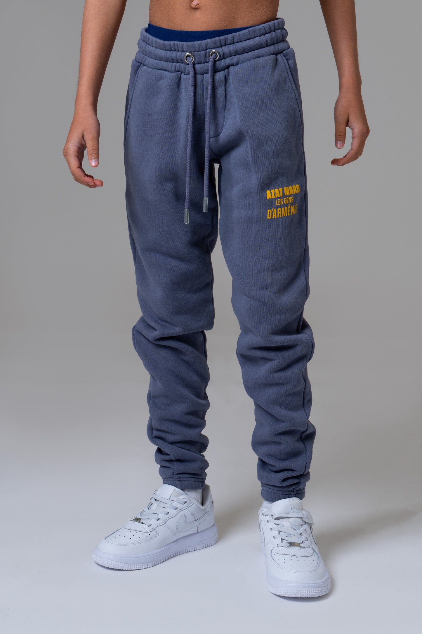 LES GENS WASHED NAVY/YELLOW KIDS JOGGERS