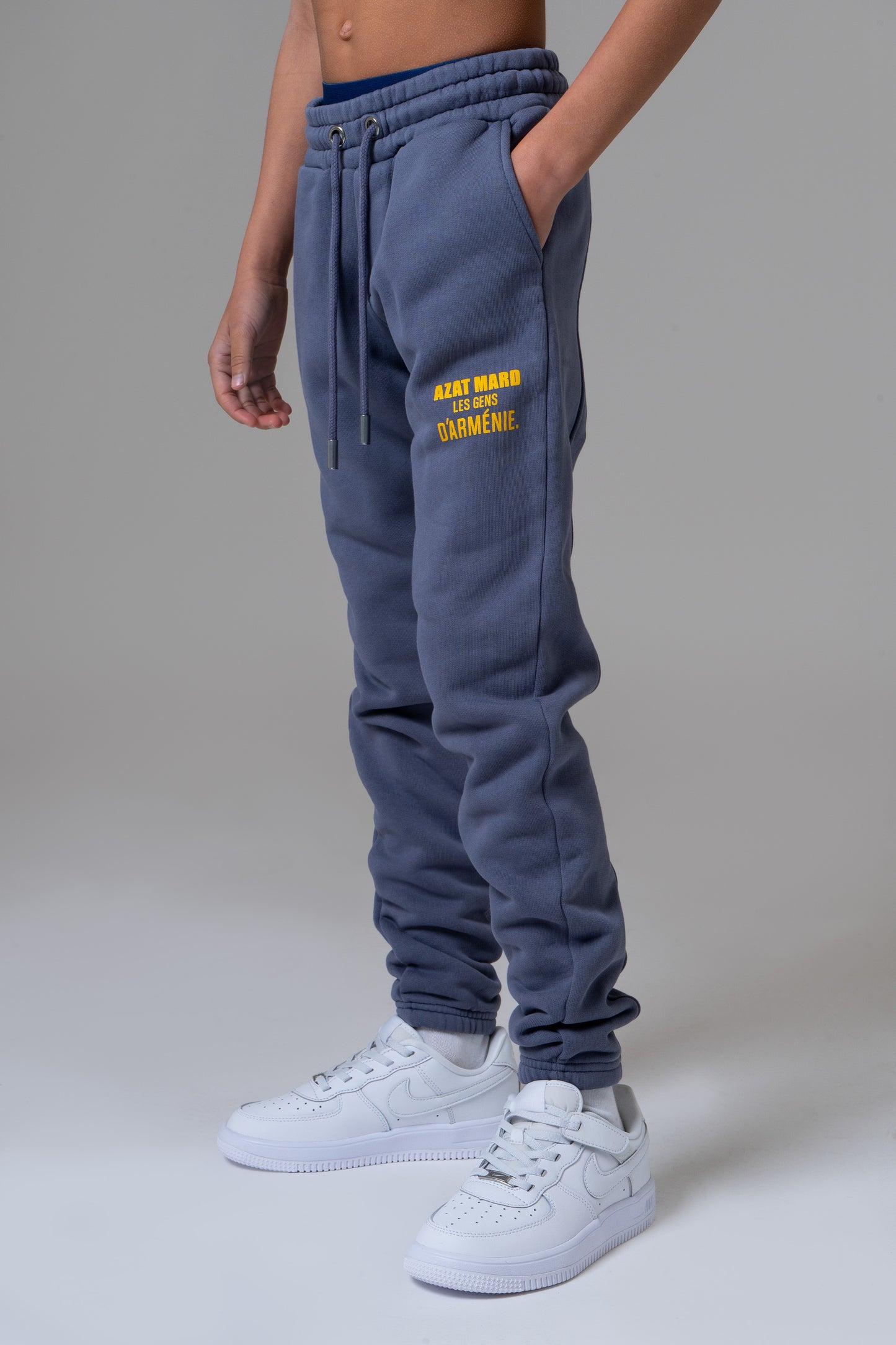 LES GENS WASHED NAVY/YELLOW KIDS JOGGERS