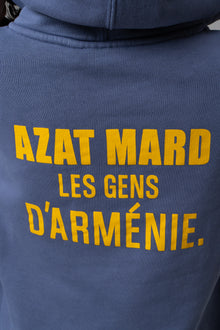 LES GENS WASHED NAVY/YELLOW KIDS HOODIE