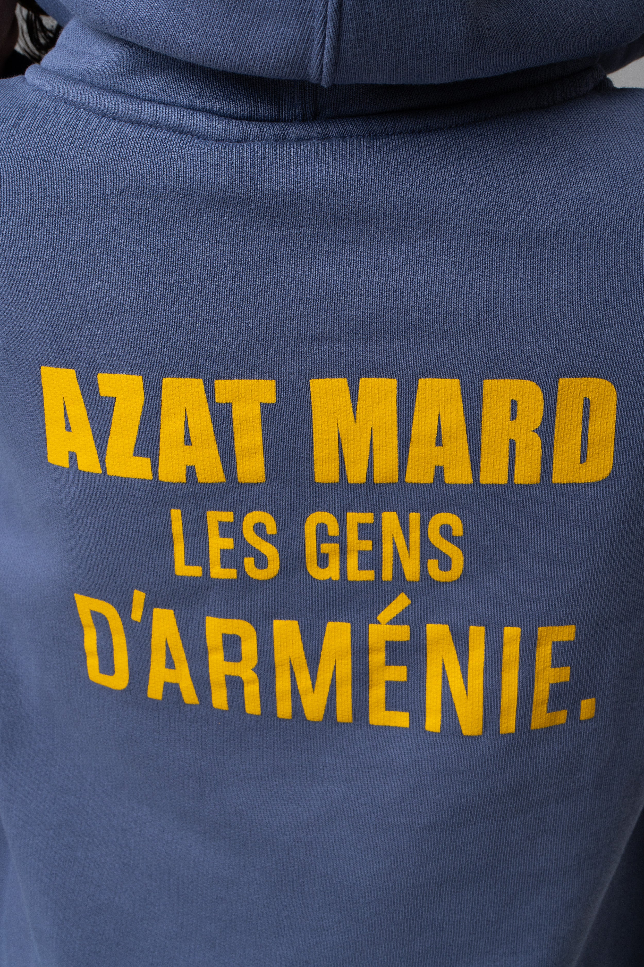 LES GENS WASHED NAVY/YELLOW KIDS HOODIE