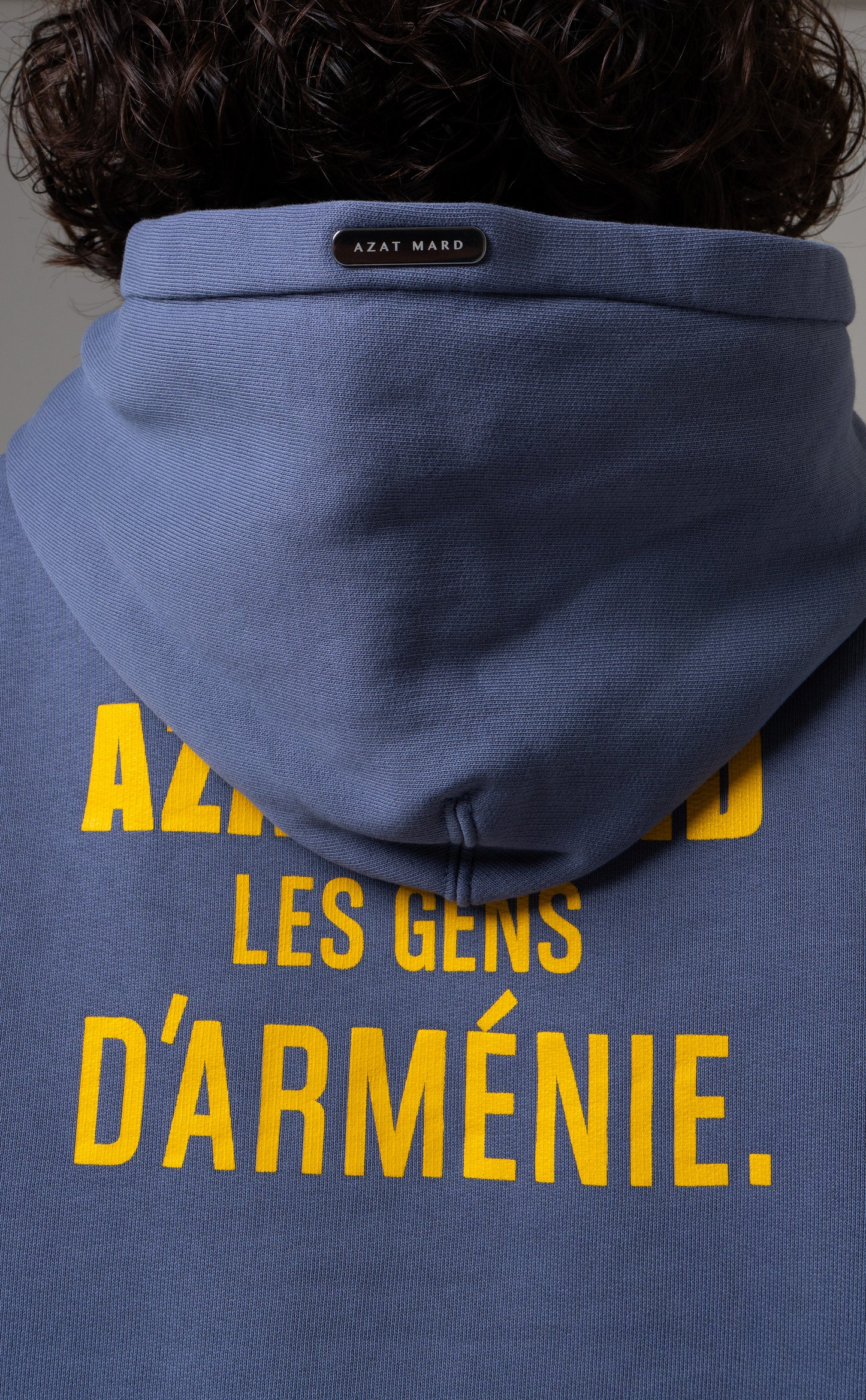 LES GENS WASHED NAVY/YELLOW KIDS HOODIE