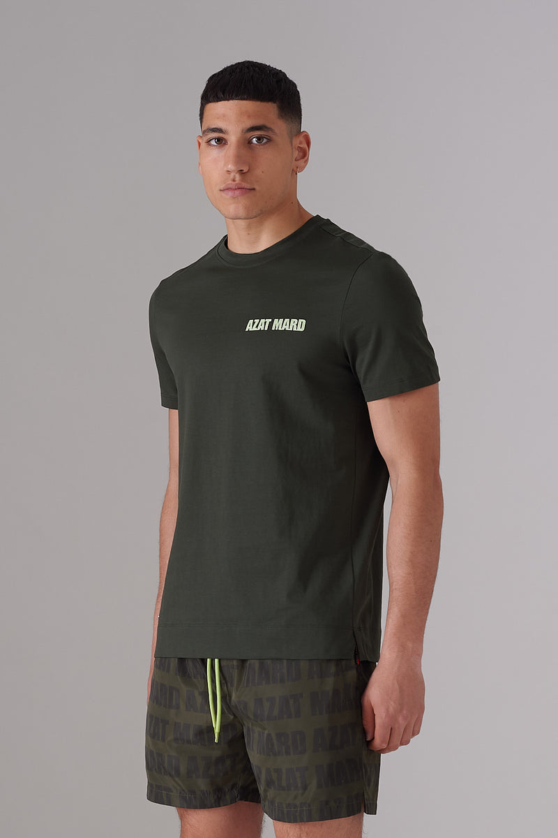 KHAKI MERCERISED T-SHIRT