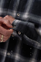 BLACK AND WHITE CHECK LOGO SHIRT