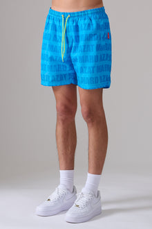 BLUE IMPACT LOGO SWIM SHORT