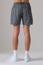 Khaki Wave Print Swim Shorts