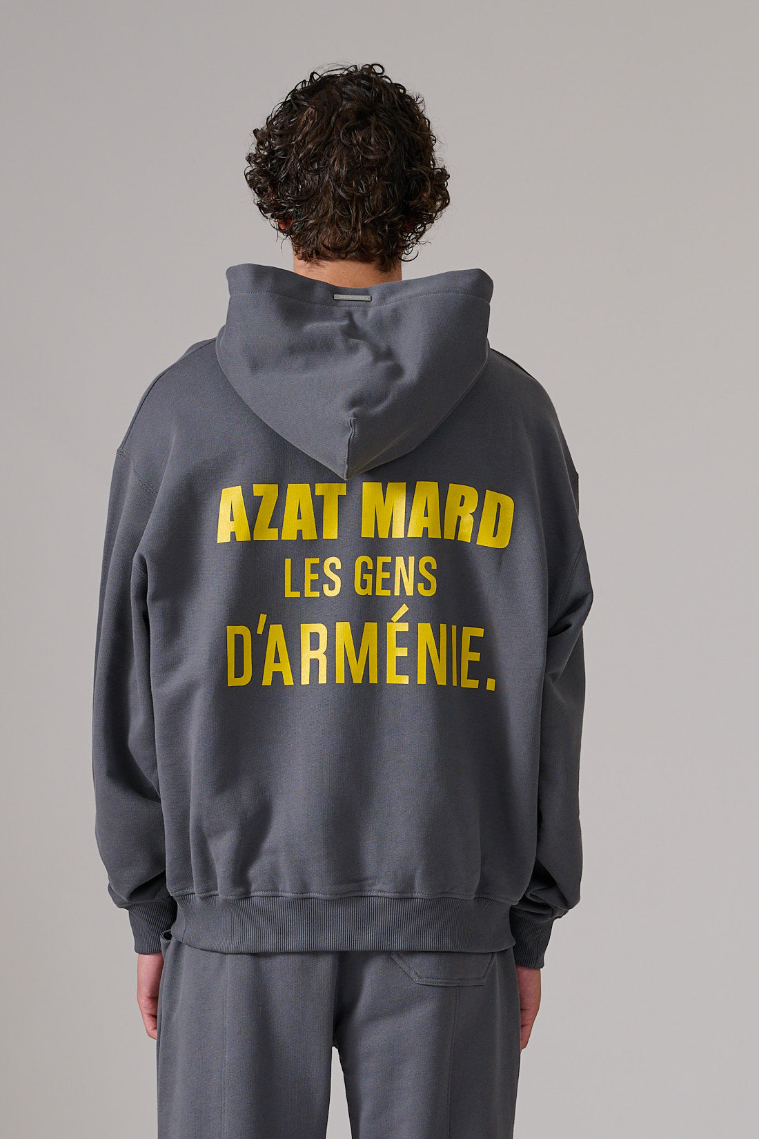 LES GENS CHARCOAL/YELLOW HOODIE