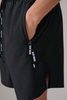 BLACK ACTIVEWEAR SHORTS