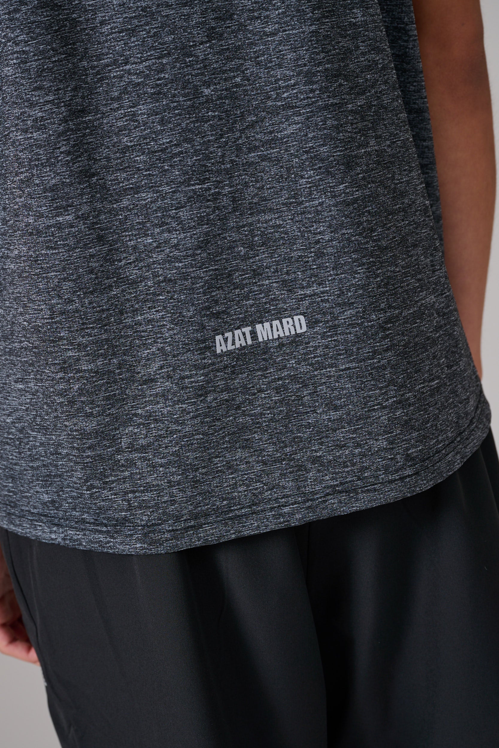 BLACK/GREY MARL ACTIVEWEAR T-SHIRT