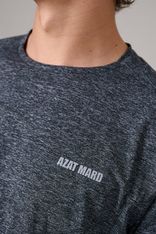 BLACK/GREY MARL ACTIVEWEAR T-SHIRT