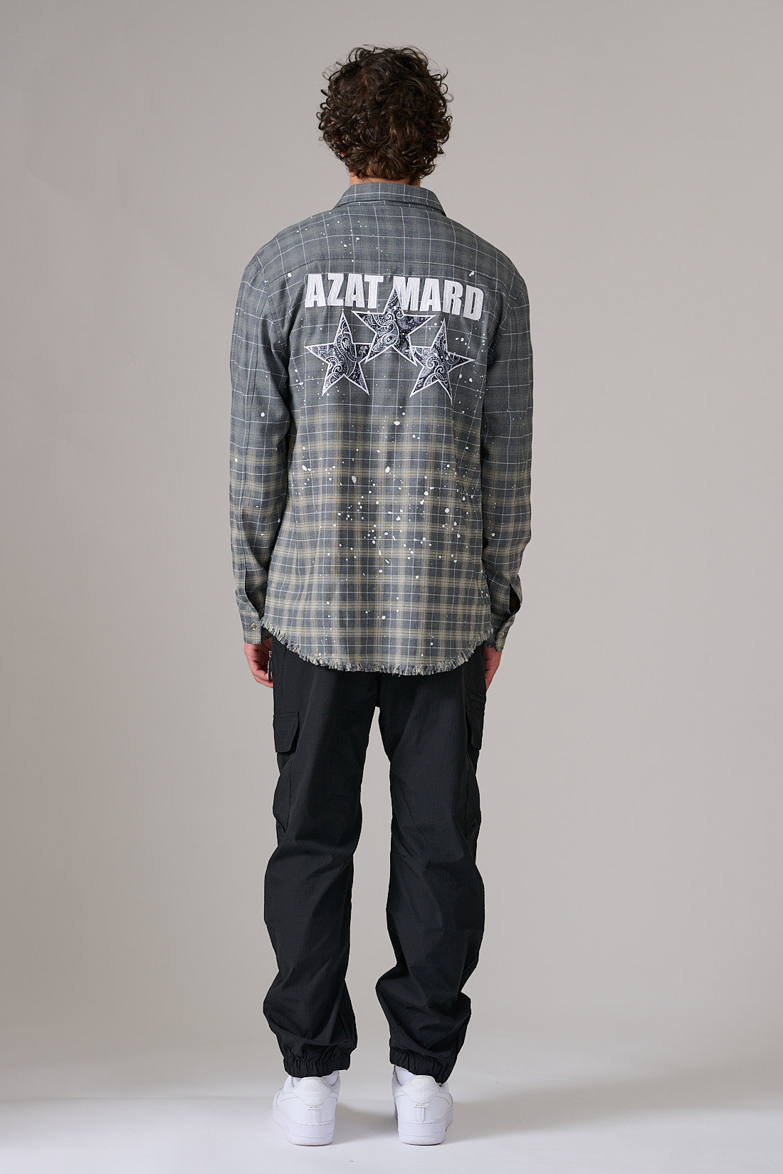 GREY STAR CHECK SHIRT
