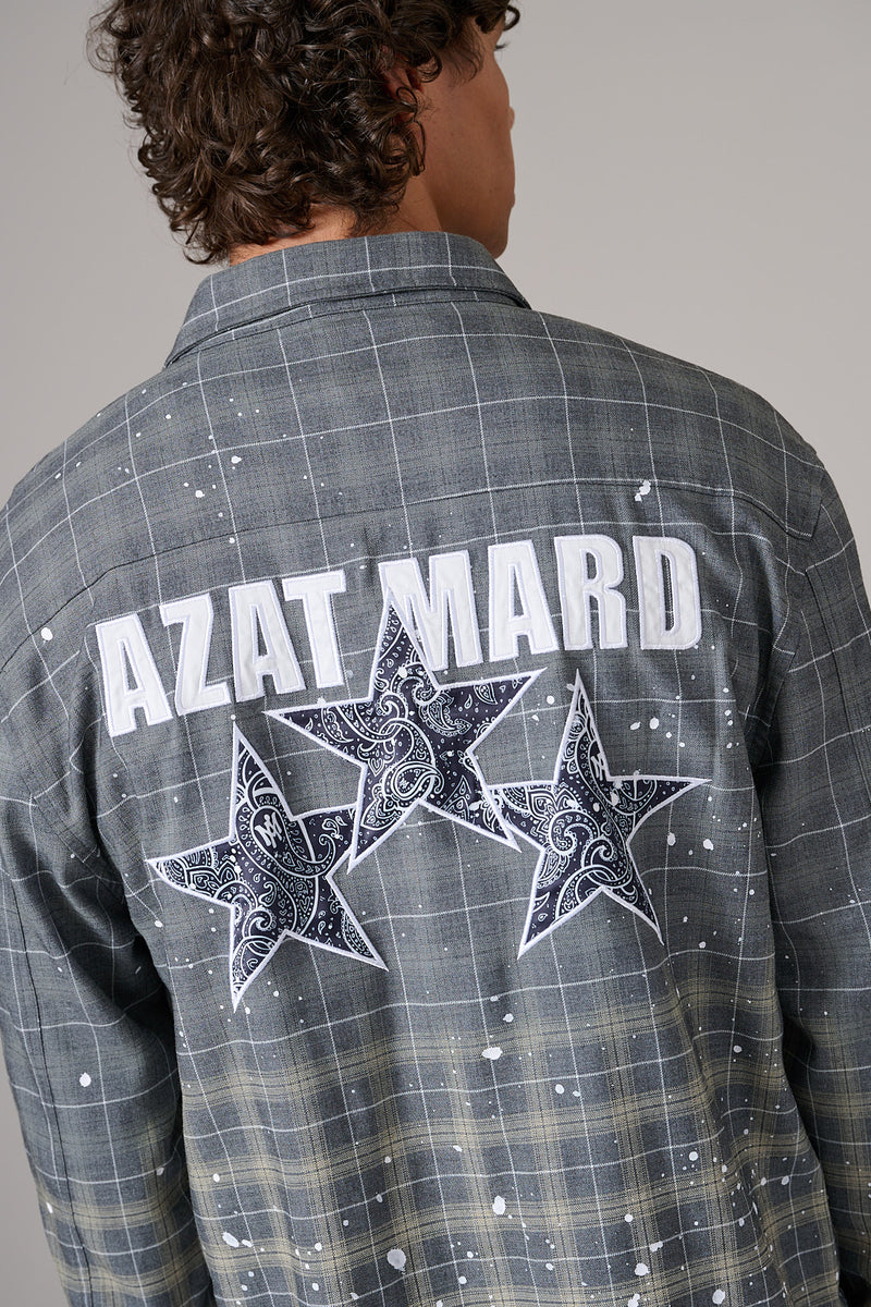 GREY STAR CHECK SHIRT