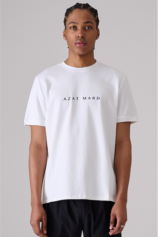 WHITE SLIM-FITTED PRINTED COTTON JERSEY T-SHIRT