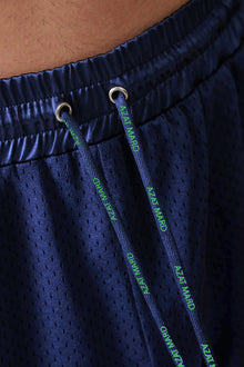 LES GENS NAVY/GREEN MESH SHORTS