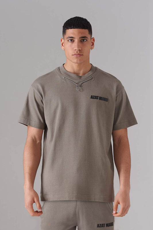 TAUPE TOGGLE T-SHIRT